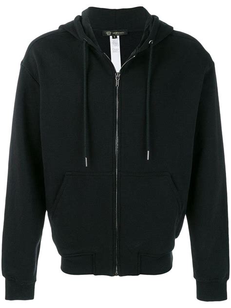 versace hoodie mens|Versace patch embroidery hoodie.